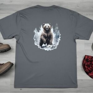 Grizzly Bear Back Graphic Tee • Wilderness Nature Shirt • Wildlife Outdoor